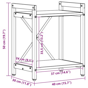 vidaXL Ράφι Βιβλίων 40x30x50cm Επεξεργασμένο Ξύλο Παλαιό ξύλο 1 τεμ.