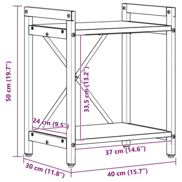 vidaXL Ράφι Βιβλίων 40x30x50cm Επεξεργασμένο Ξύλο Παλαιό ξύλο 1 τεμ.