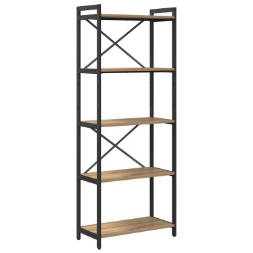 vidaXL Ράφι Βιβλίων 60x30x155cm Επεξεργασμένο Ξύλο Artisan Oak 1 τεμ.
