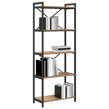 vidaXL Ράφι Βιβλίων 60x30x155cm Επεξεργασμένο Ξύλο Artisan Oak 1 τεμ.
