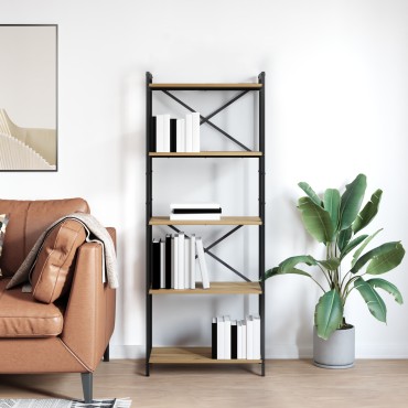 vidaXL Ράφι Βιβλίων 60x30x155cm Επεξεργασμένο Ξύλο Artisan Oak 1 τεμ.