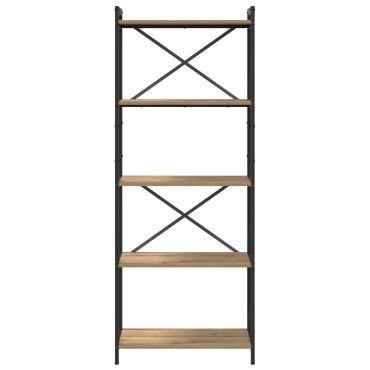 vidaXL Ράφι Βιβλίων 60x30x155cm Επεξεργασμένο Ξύλο Artisan Oak 1 τεμ.