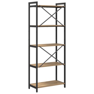 vidaXL Ράφι Βιβλίων 60x30x155cm Επεξεργασμένο Ξύλο Artisan Oak 1 τεμ.