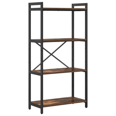 vidaXL Ράφι Βιβλίων 60x30x120cm Επεξεργασμένο Ξύλο Καπνιστό Δρύς 1 τεμ.