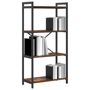 vidaXL Ράφι Βιβλίων 60x30x120cm Επεξεργασμένο Ξύλο Καπνιστό Δρύς 1 τεμ.