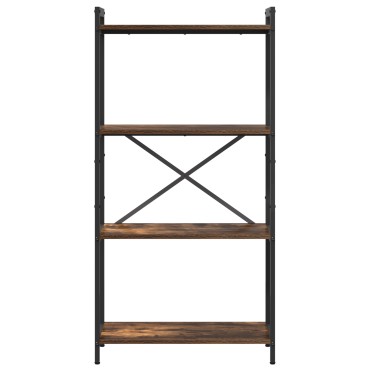 vidaXL Ράφι Βιβλίων 60x30x120cm Επεξεργασμένο Ξύλο Καπνιστό Δρύς 1 τεμ.
