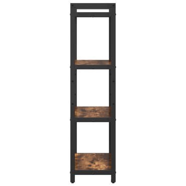 vidaXL Ράφι Βιβλίων 60x30x120cm Επεξεργασμένο Ξύλο Καπνιστό Δρύς 1 τεμ.