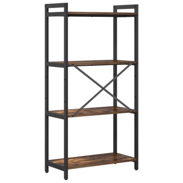 vidaXL Ράφι Βιβλίων 60x30x120cm Επεξεργασμένο Ξύλο Καπνιστό Δρύς 1 τεμ.