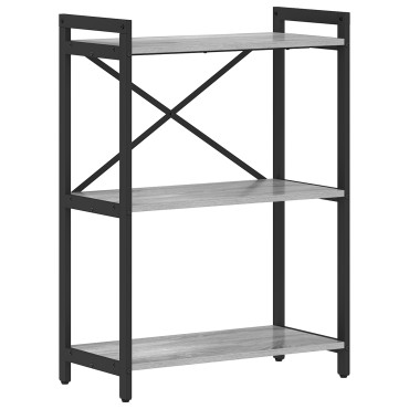 vidaXL Ράφι Βιβλίων 60x30x85cm Επεξεργασμένο Ξύλο Γκρι sonoma 1 τεμ.