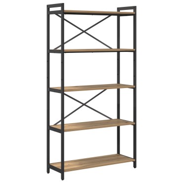 vidaXL Ράφι Βιβλίων 80x30x155cm Επεξεργασμένο Ξύλο Artisan Oak 1 τεμ.