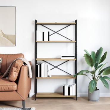 vidaXL Ράφι Βιβλίων 80x30x155cm Επεξεργασμένο Ξύλο Artisan Oak 1 τεμ.