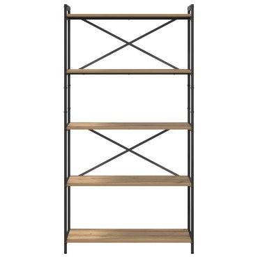 vidaXL Ράφι Βιβλίων 80x30x155cm Επεξεργασμένο Ξύλο Artisan Oak 1 τεμ.
