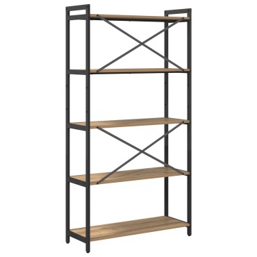 vidaXL Ράφι Βιβλίων 80x30x155cm Επεξεργασμένο Ξύλο Artisan Oak 1 τεμ.