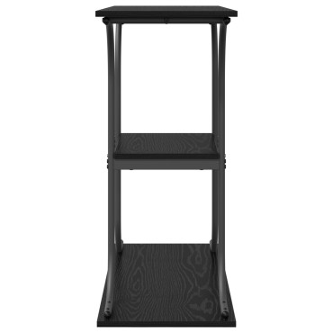 vidaXL Τραπέζι κονσόλας με ράφι Μαύρη Οξυά 101x35x80,5 εκ 1 τεμ.