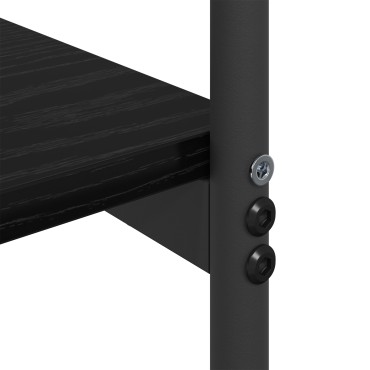 vidaXL Τραπέζι κονσόλας με ράφι Μαύρη Οξυά 101x35x80,5 εκ 1 τεμ.