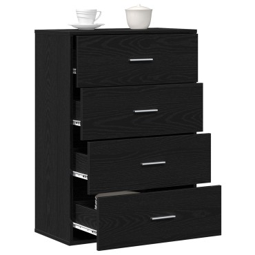 vidaXL Πλαϊνό γραφείο Μαύρη Οξυά 60x31x84cm Επεξεργασμένο Ξύλο 1 τεμ.