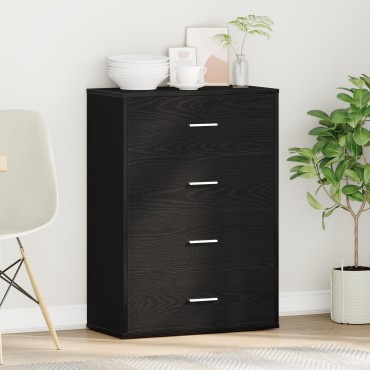 vidaXL Πλαϊνό γραφείο Μαύρη Οξυά 60x31x84cm Επεξεργασμένο Ξύλο 1 τεμ.