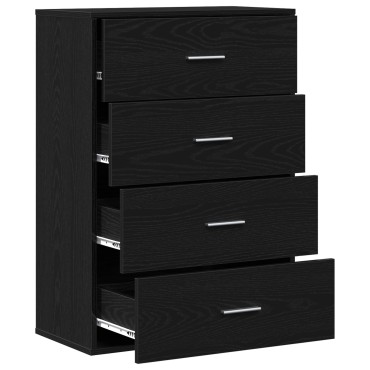vidaXL Πλαϊνό γραφείο Μαύρη Οξυά 60x31x84cm Επεξεργασμένο Ξύλο 1 τεμ.