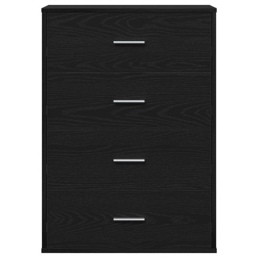 vidaXL Πλαϊνό γραφείο Μαύρη Οξυά 60x31x84cm Επεξεργασμένο Ξύλο 1 τεμ.