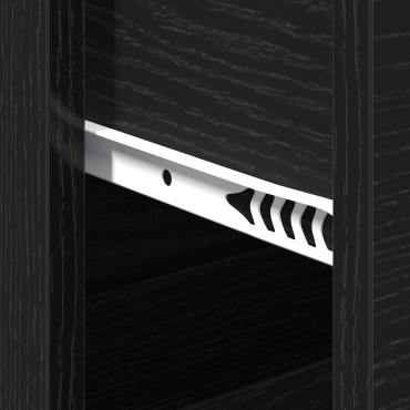 vidaXL Πλαϊνό γραφείο Μαύρη Οξυά 60x31x84cm Επεξεργασμένο Ξύλο 1 τεμ.