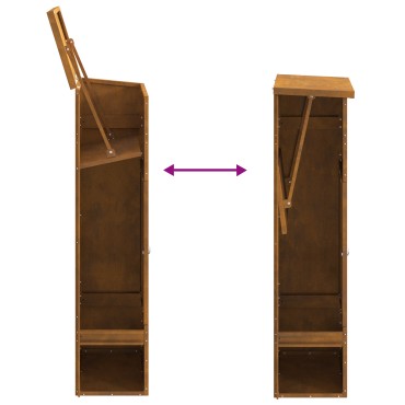 vidaXL Θυρίδα Πακέτων με αποθήκευση Σκ rusty 44,5 x 29 x 110,5 εκ