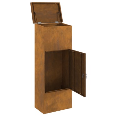 vidaXL Θυρίδα Πακέτων με αποθήκευση Σκ rusty 44,5 x 29 x 110,5 εκ