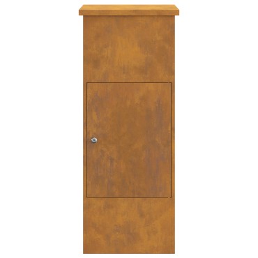 vidaXL Θυρίδα Πακέτων με αποθήκευση Σκ rusty 44,5 x 29 x 110,5 εκ