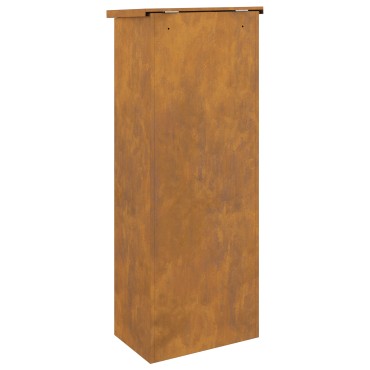 vidaXL Θυρίδα Πακέτων με αποθήκευση Σκ rusty 44,5 x 29 x 110,5 εκ