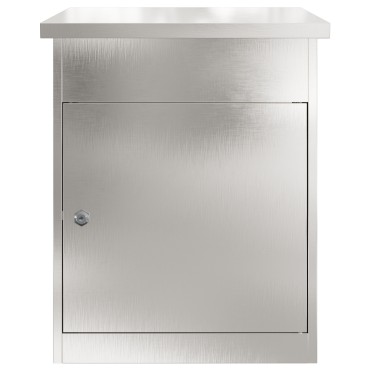 vidaXL Θυρίδα Πακέτων Ασημί 47,5 x 38 x 59 εκ. Ανοξείδωτο ατσάλι