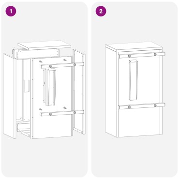 vidaXL γραμματοκιβώτιο με αποθήκευση Σκ rusty 30 x 20 x 55 εκ.