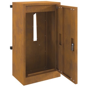 vidaXL γραμματοκιβώτιο με αποθήκευση Σκ rusty 30 x 20 x 55 εκ.