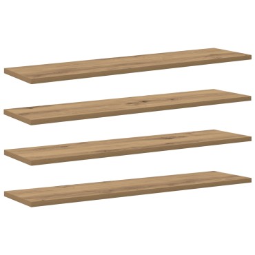 vidaXL Ράφι Βιβλίων 3 επιπέδων 4 τεμ. 80x20x1,5cm Καφέ