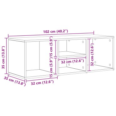 vidaXL Πάγκος για παπούτσια 102x35x35cm Επεξεργασμένο Ξύλο