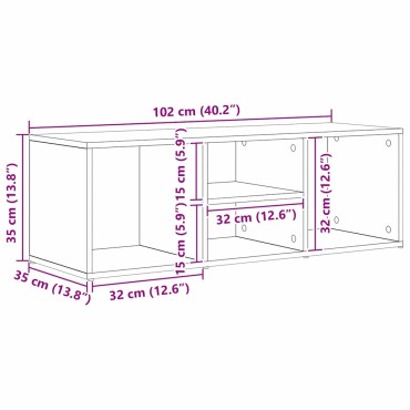 vidaXL Πάγκος για παπούτσια 102x35x35cm Επεξεργασμένο Ξύλο