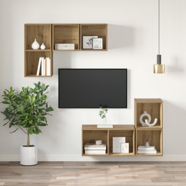 vidaXL Σετ επίπλου τηλεόρασης 37x37x72cm Artisan Oak