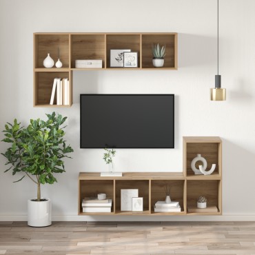 vidaXL Σετ επίπλου τηλεόρασης 37x37x107cm Artisan Oak