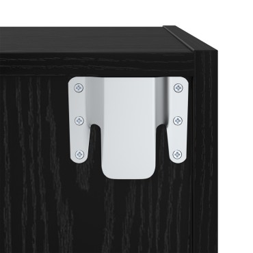 vidaXL Σετ επίπλου τηλεόρασης 37x37x107cm Μαύρη Οξυά