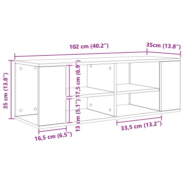 vidaXL Σετ επίπλου τηλεόρασης 102x35x35cm Μαύρη Οξυά