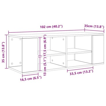 vidaXL Σετ επίπλου τηλεόρασης 102x35x35cm Μαύρη Οξυά