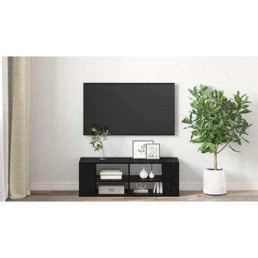 vidaXL Σετ επίπλου τηλεόρασης 102x35x35cm Μαύρη Οξυά