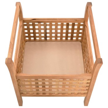 vidaXL Πάγκος με Αποθηκευτικό Χώρο 49x48x49cm Μασίφ Ξύλο Καρυδιάς 1 τεμ.