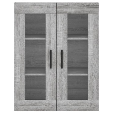 vidaXL Ντουλάπι Γκρι Sonoma 69,5x34x180cm Επεξεργασμένο Ξύλο 1 τεμ.