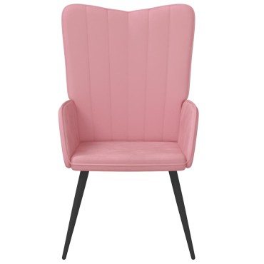 vidaXL Πολυθρόνα Relax Ροζ Βελούδινη 61x70x96,5cm 1 τεμ.