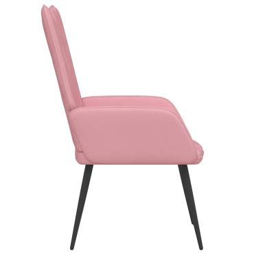 vidaXL Πολυθρόνα Relax Ροζ Βελούδινη 61x70x96,5cm 1 τεμ.