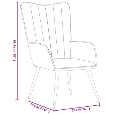 vidaXL Πολυθρόνα Relax Ροζ Βελούδινη 61x70x96,5cm 1 τεμ.