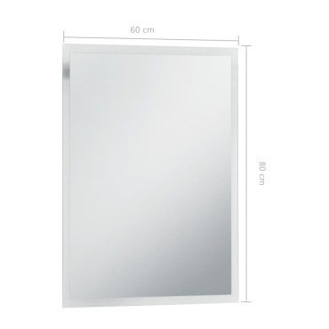vidaXL Καθρέφτης Μπάνιου Τοίχου με LED 60 x 80 εκ.