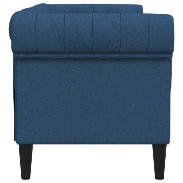vidaXL Καναπές Διθέσιος Chesterfield Μπλε Υφασμάτινος 182,5x74,5x74,5cm 1 τεμ.