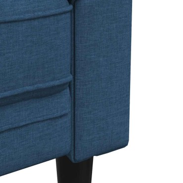 vidaXL Καναπές Διθέσιος Chesterfield Μπλε Υφασμάτινος 182,5x74,5x74,5cm 1 τεμ.
