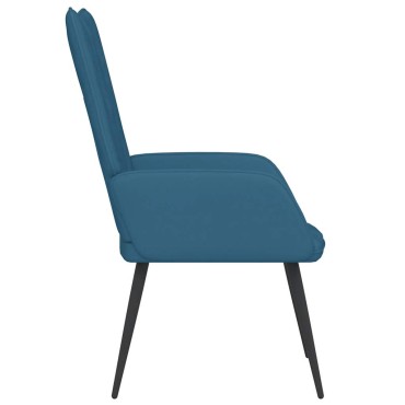 vidaXL Πολυθρόνα Relax Μπλε Βελούδινη 61x70x96,5cm 1 τεμ.