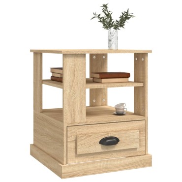 vidaXL Βοηθητικό Τραπέζι Sonoma Δρυς 50x50x60cm Επεξεργασμένο Ξύλο 1 τεμ.
